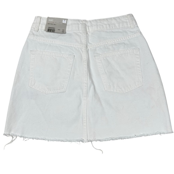 TopShop white denim 5-pocket mini skirt, 2, Coastal Cowgirl Western Beach NWT - Picture 5 of 6